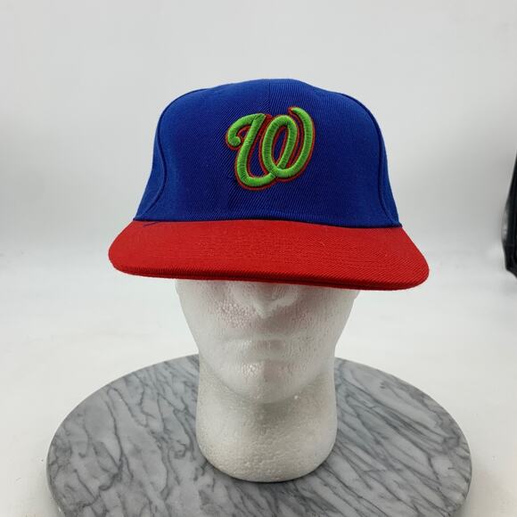 Washington Nationals Hat Mens 7 1/4 Red Blue 59Fifty Fitted Wool Blend New Era - Picture 2 of 14